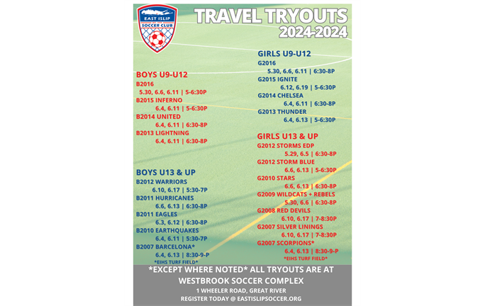 2024-2025 Travel Tryouts